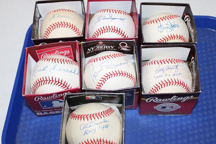 7 Signed Baseballs Including Farrell, Al Dark, Shantz, (1 of 3)