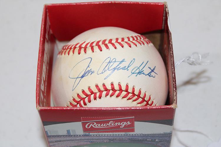 Baseball Signed by Jem "Catfish" Hunter (1 of 2)