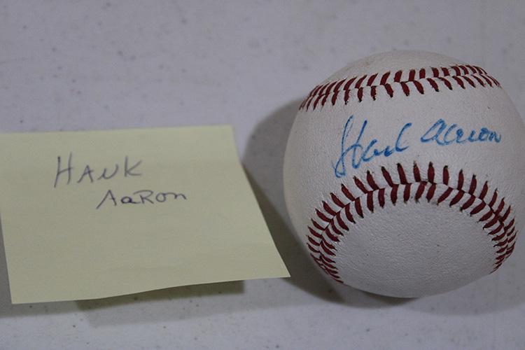 Baseball Signed "Hank Aaron" (1 of 2)