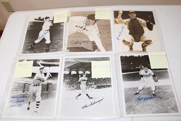 6 Signed 8x10 Baseball Photos Including Reese, Mize, (1 of 7)