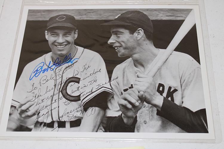 8x10 Baseball Photo Signed Joe DiMaggio and Bob Feller (1 of 3)