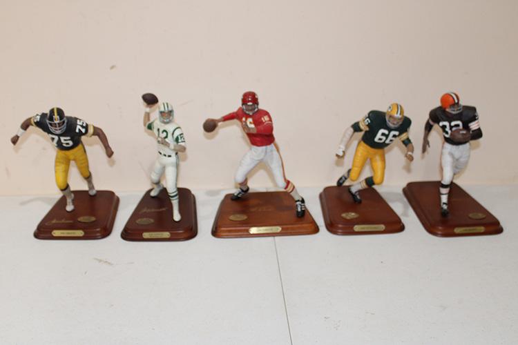 5 Danbury Mint Football Figurines Namath, Greene, (1 of 3)
