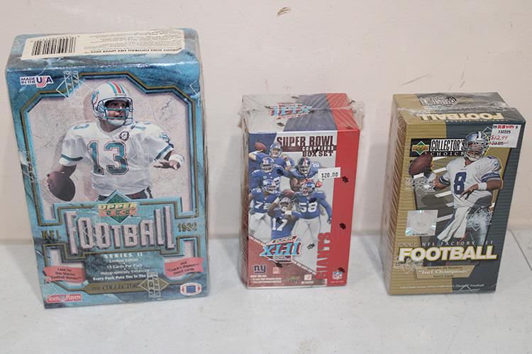 3 Unopened Football Card Boxes, Giants Super Bowl, (1 of 7)