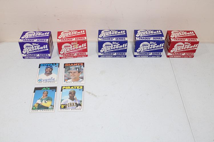 5 Complete Topps "Traded Series" 1985, 86, (2) 1989 (1 of 3)
