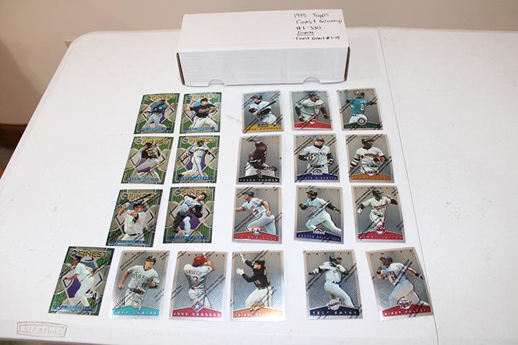 1995 Topps Finest with Protective Coating 1-330: 1995 Topps finest and protective coating 1-330 including finest inserts 1-15. Real nice condition, 60 year collection.