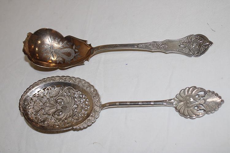 2 Great Large Coin Silver Spoons (1 of 4)