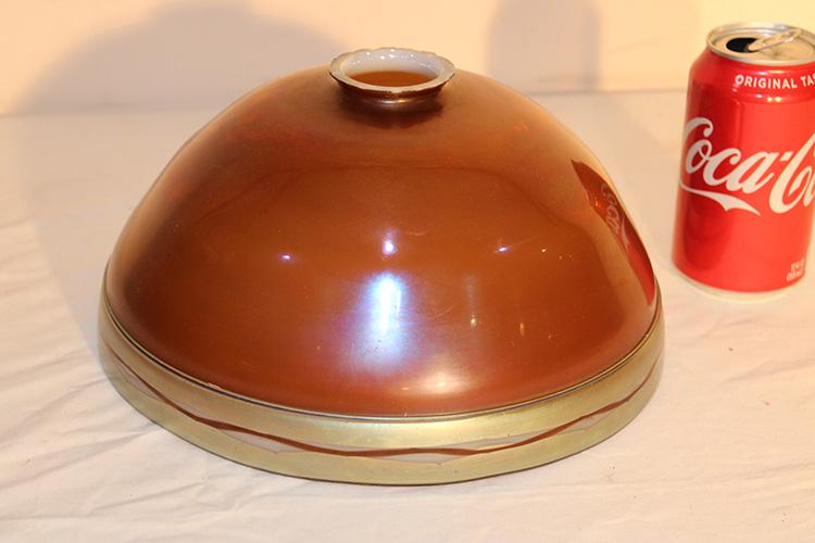 Beautiful Rare Steuben Golden Brown Aurene Intarsia 10" (1 of 5)