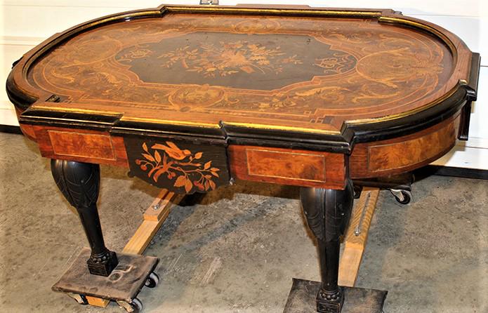 Large Renaissance Marquetry Inlaid Coffee Table with (1 of 6)