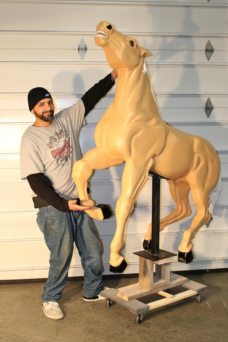 Full Size Hand Carved Wooden Carousel Horse (1 of 6)