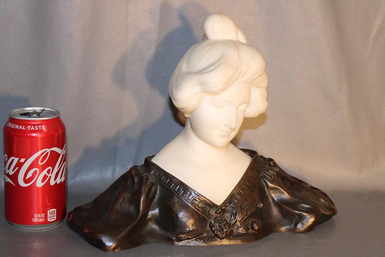 Exceptional Signed A. Gory Paris Marble and Bronze Bust (1 of 7)