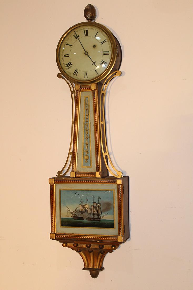 Early Presentation Style Weight Driven Banjo Clock (1 of 8)