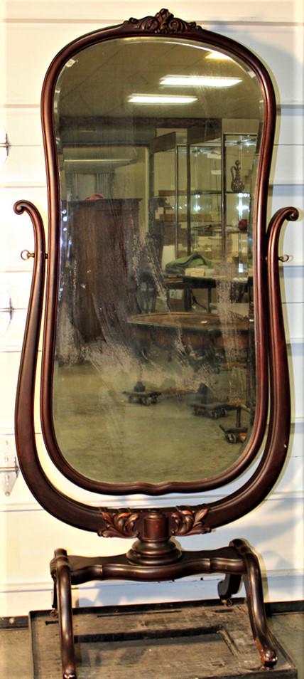 Mahogany Swivel Cheval Mirror (1 of 3)