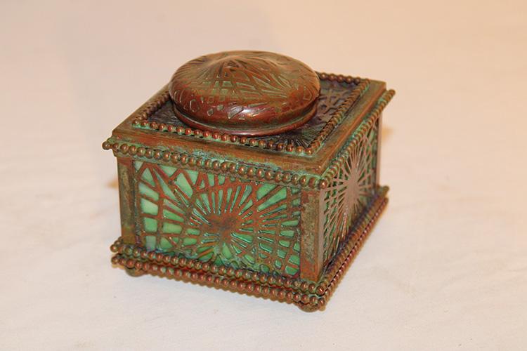 Signed Tiffany & Co. Pine Needle inkwell (1 of 5)