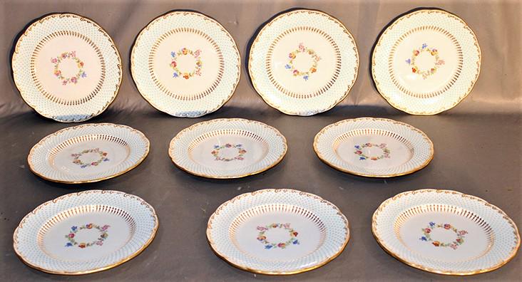 Great Set of 10 Tiffany & Co. 8" Minton Sandwich Plates (1 of 5)