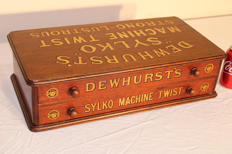 Great Walnut "Dewhurst's" Advertising Cabinet (1 of 3)