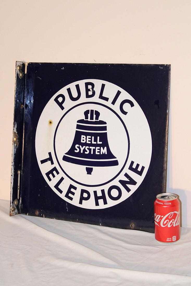 Original Double Sided Porcelain "Bell System" Telephone (1 of 2)