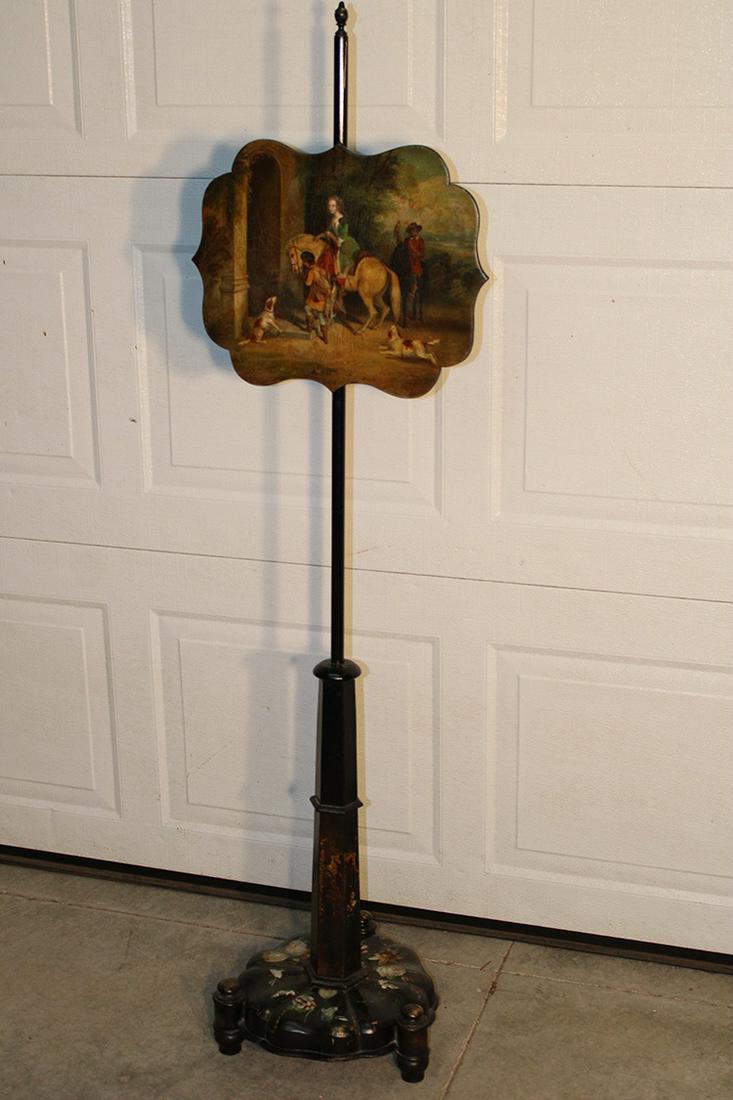 Nice Hand Painted Scenic Fire Screen (1 of 4)