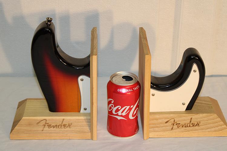 Unusual Pair of Fender Bookends: Unusual pair of Fender bookends.