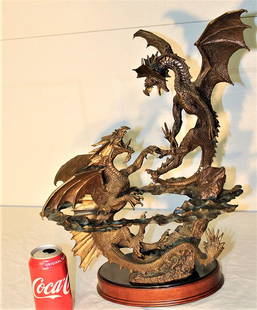 Limited Edition Bronze Dragons #156 of 2000: Limited edition bronze dragons in great condition, very intricately done. #156 of 2000. 17" wide, 18" tall, 9" deep.