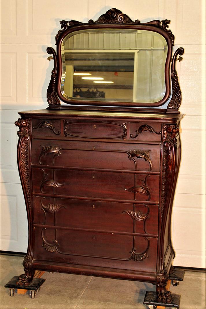 Huge "Horner" Style Bombay Mahogany Tall Chest with (1 of 6)