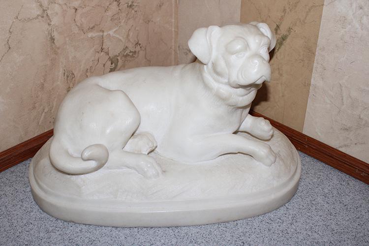 Great Antique Carved Marble Dog (1 of 3)