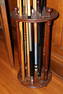 Antique Round Oak Pool Cue Rack