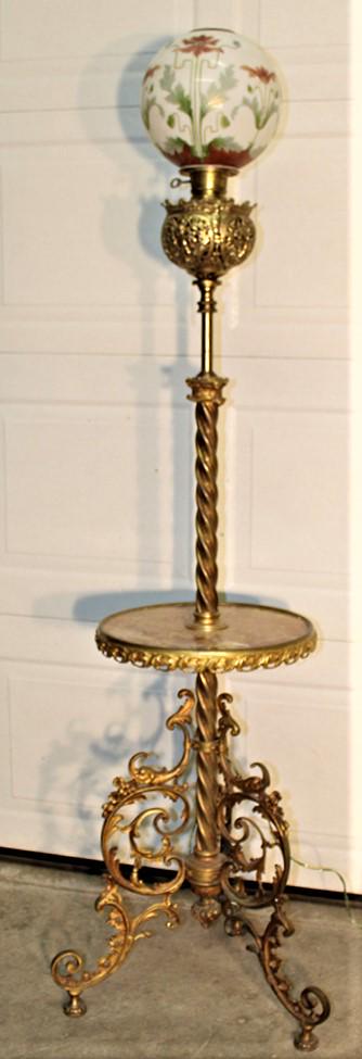 Large Signed Bradley and Hubbard Solid Brass Marble Top (1 of 7)