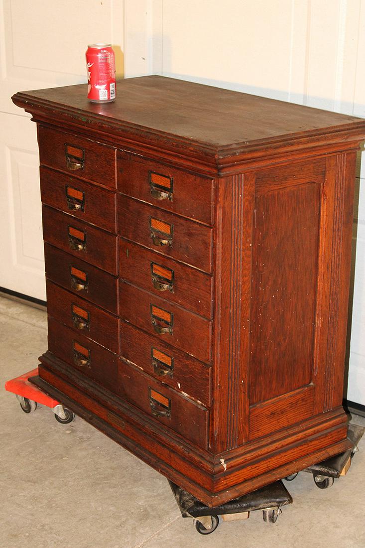 Super Oak Table Top 12 Drawer File Unit by A. B. Dick (1 of 4)