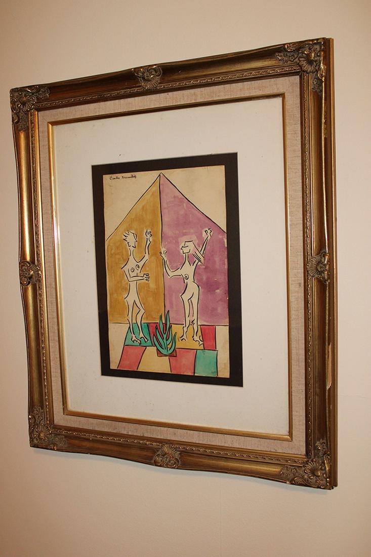 Watercolor Signed Cundo Bermudez Gallery (Note on Back) (1 of 6)