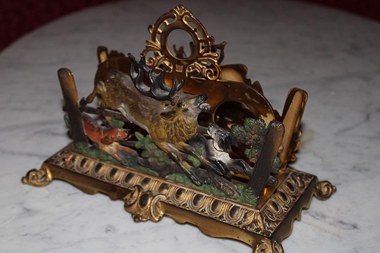 Large Brass Signed Bradley and Hubbard Letter Holder (1 of 4)