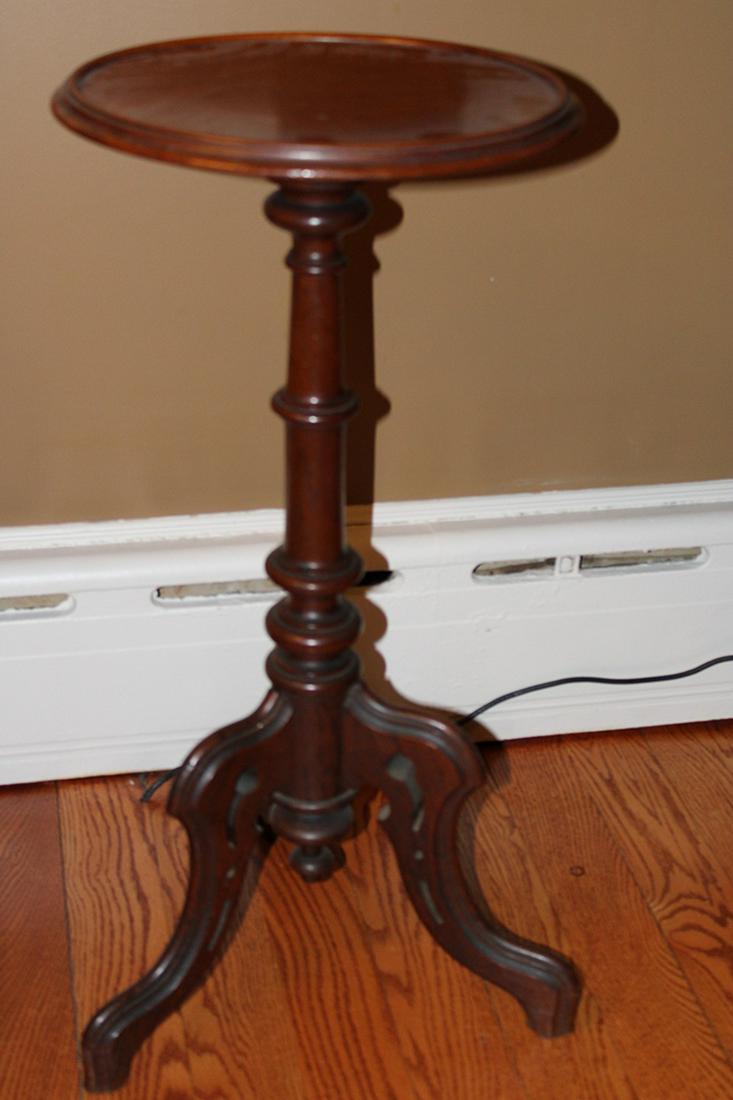 Fancy Victorian Dish Top Pedestal with Pierce Carved (1 of 3)