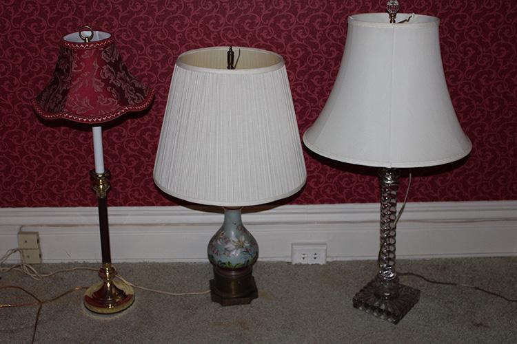 3 Quality Lamps Including 1 Glass Rope Twist Baccarat (1 of 3)