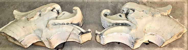 Super Large Poured Concrete Dolphins With Heavy Glaze (1 of 4)