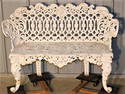 Vintage Cast Iron Bench With Angel Head Back