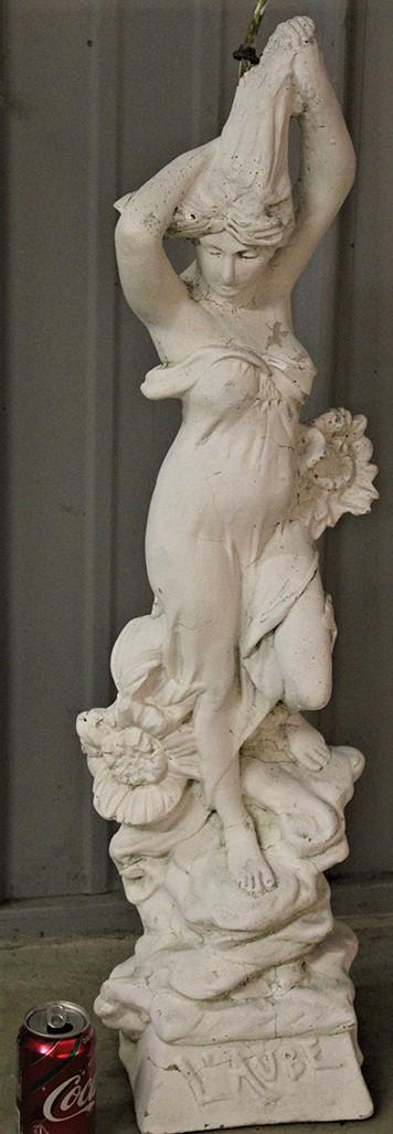 Poured Concrete Fountain Titled L' Aube (1 of 4)