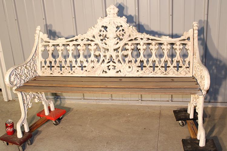 Super 5' Zinc Garden Bench With Gothic Design (1 of 5)