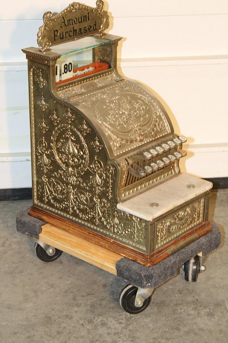 Super Antique 313 Candy Store Brass Cash Register (1 of 5)