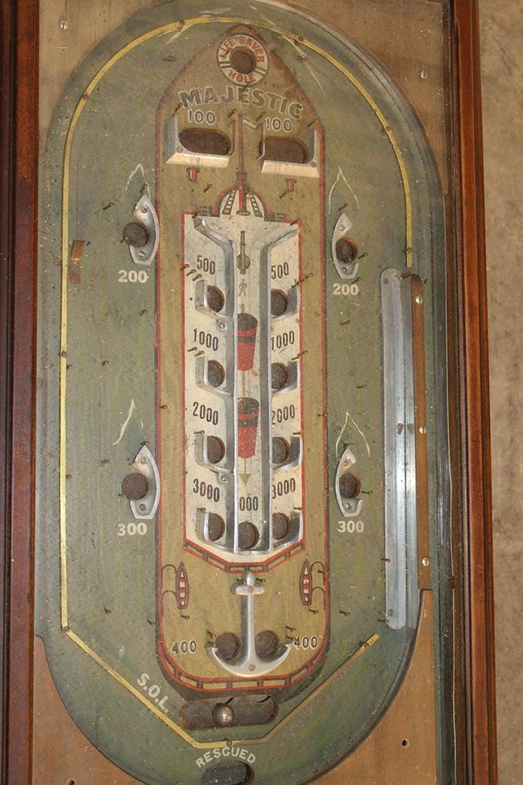 Great Antique 1 Cent Table Top White Star Level Majestic Pinball Game (1 of 4)