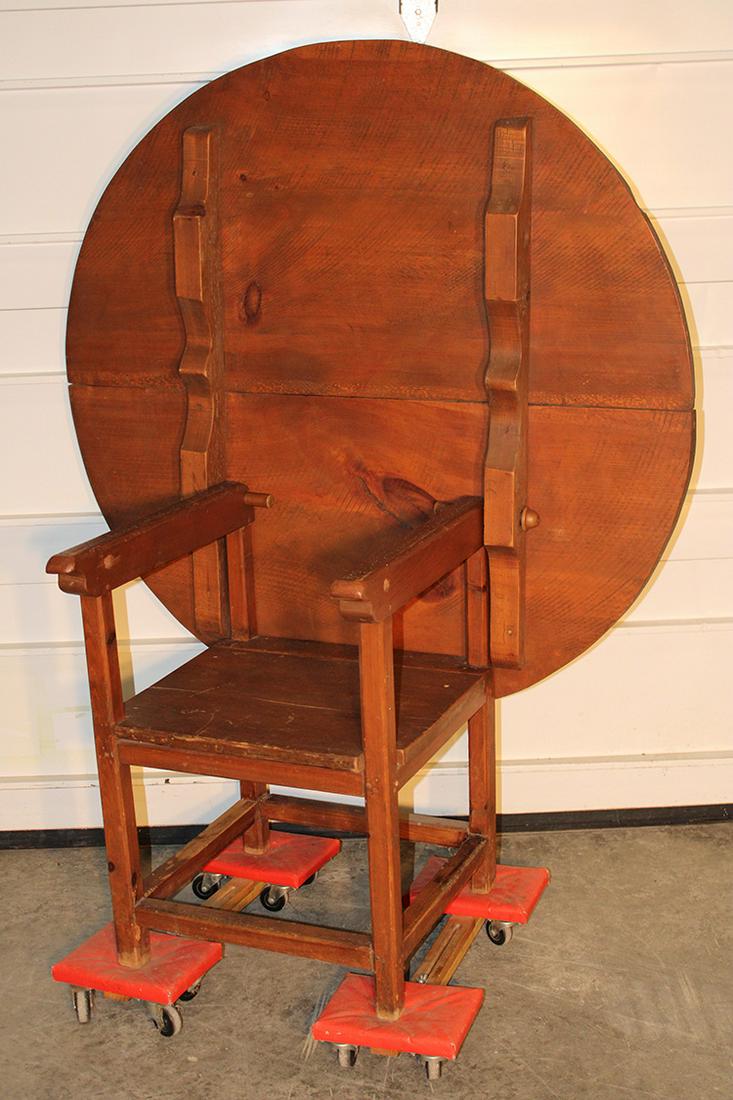 Country Pine Chair Table (1 of 4)