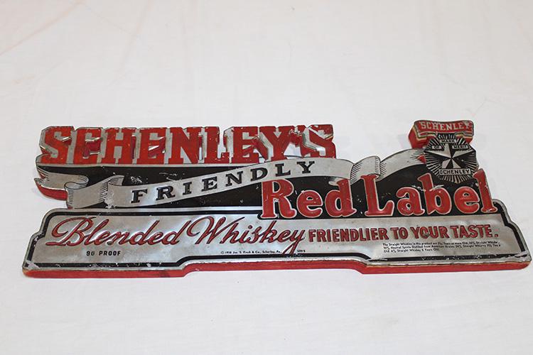 1938 Schenley'S Red Label Whiskey Ad Sign (1 of 4)