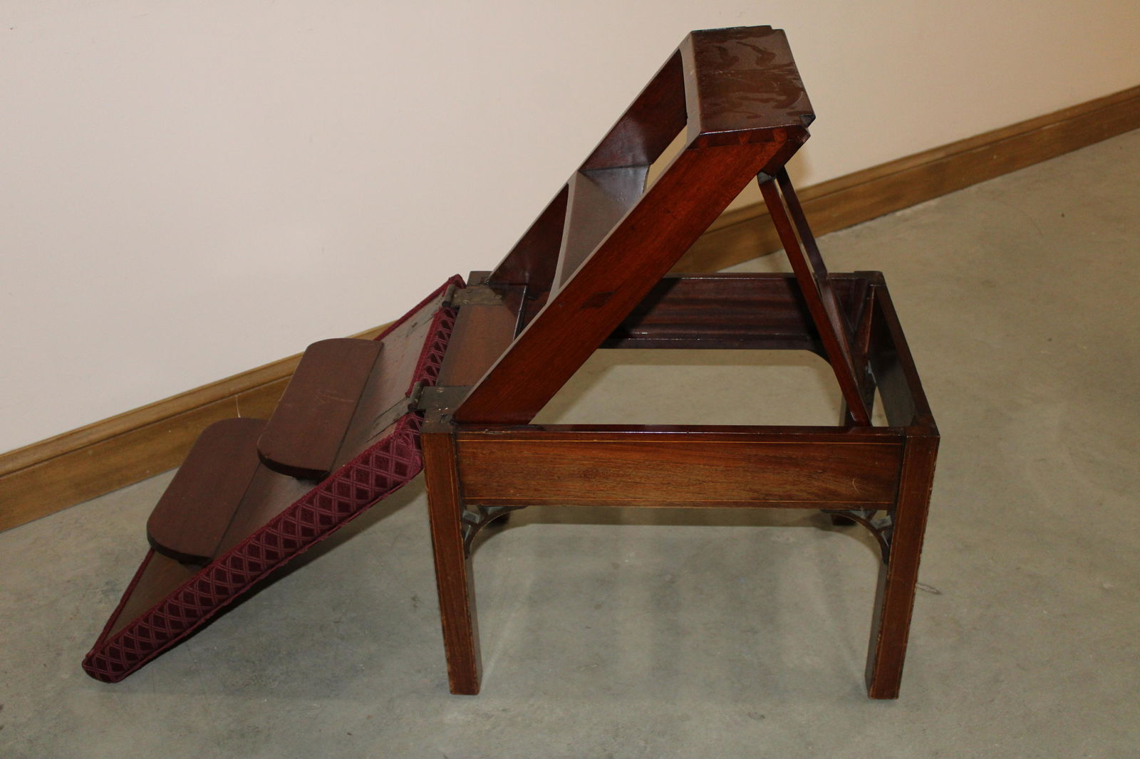 Period inlaid 19th century folding library step (1 of 5)