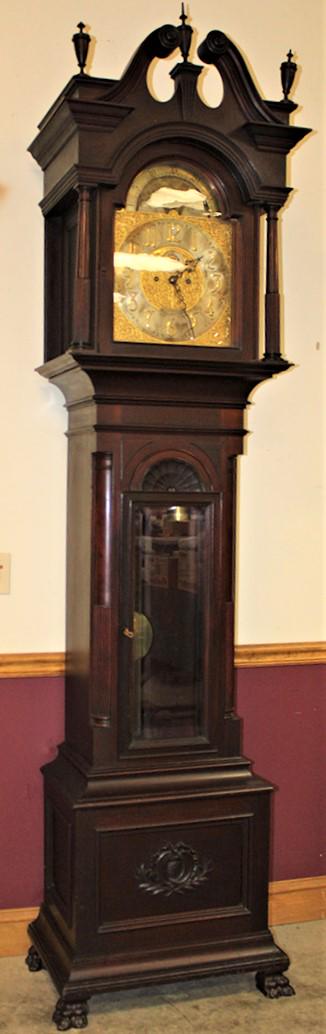 Exceptional Signed Tiffany And Co. 8 1/2" Mahogany Grandfather Clock (1 of 12)