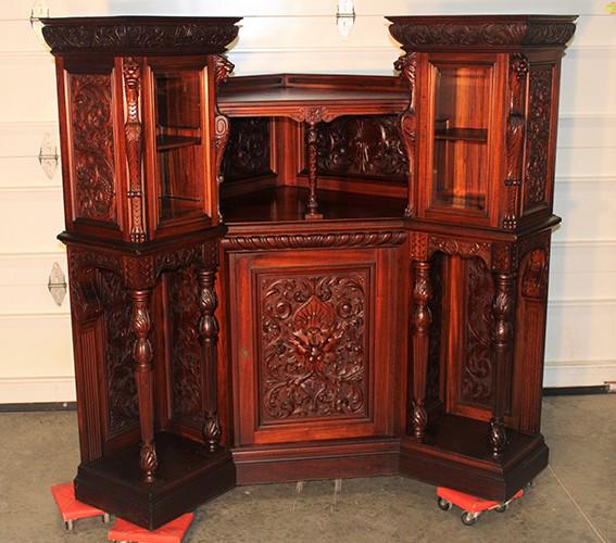 Monumental Victorian "Horner" Mahogany Corner Wall Unit (1 of 11)