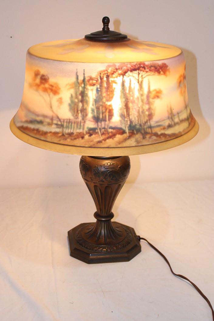 Pretty 16" Signed Pairpoint Scenic Table Lamp With Castles (Beautiful Colors) (1 of 6)