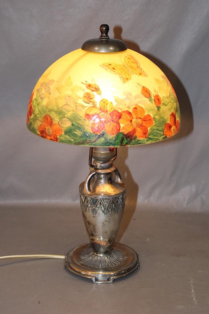 Signed Moe Bridges Boudoir Lamp With Butterflies (1 of 6)