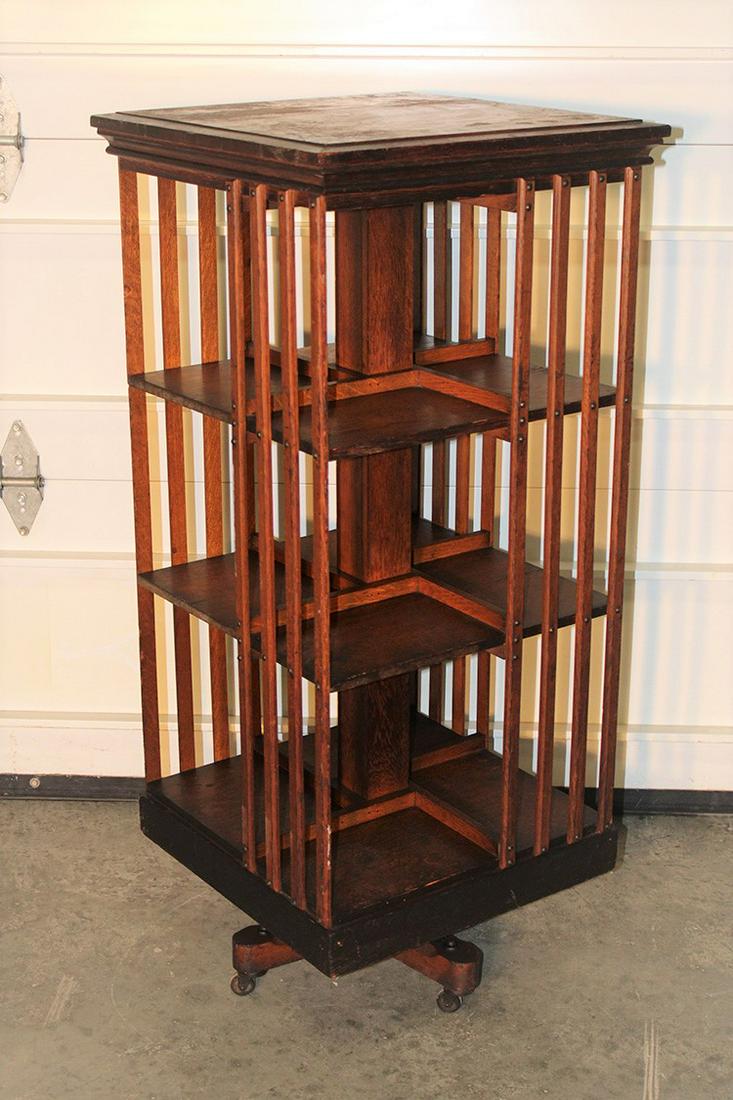 Oak Revolving Bookcase By Danner (1 of 5)