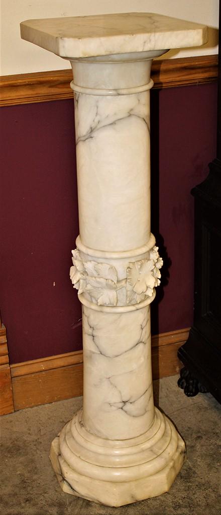 Hand Carved Marble Pedestal (1 of 3)