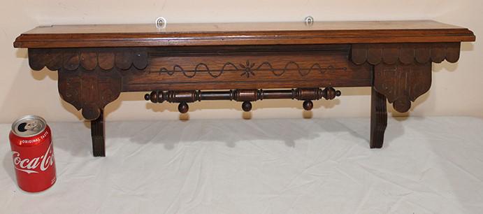 Clean Walnut Victorian Clock Shelf (1 of 4)