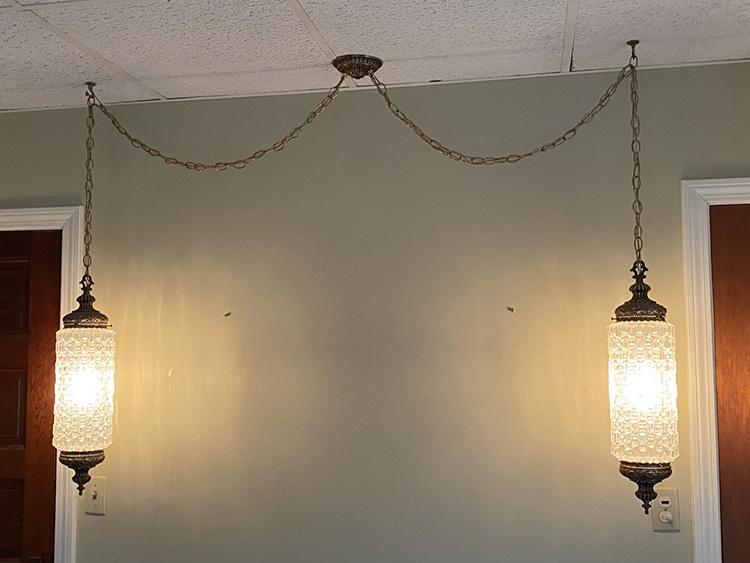 Double Hanging Mid Century Hanging Lamps (1 of 5)
