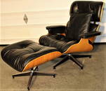 Laminated Signed Herman Miller Lounge Chair And Ottoman